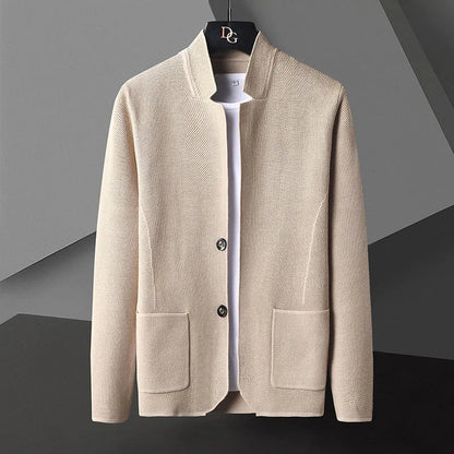 Men's Cashmere Cardigan Slim Fit Deep Pockets