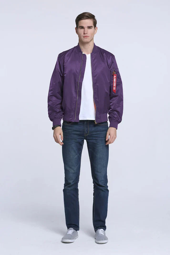 Flight Bomber Leather Jacket
