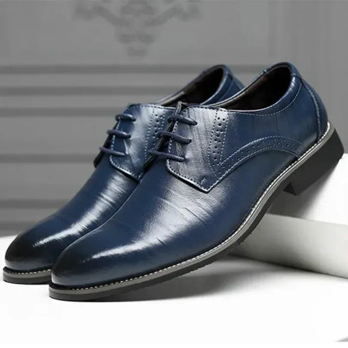 Men's Classic Formal Leather Lace Up Work Shoes - OutfitLondon