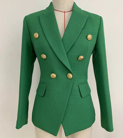 Timeless Dark Blue Office Coat for Ladies
