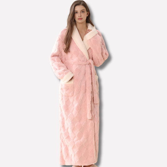 Plush Soft Hooded Bath Robe for Women - OutfitLondon