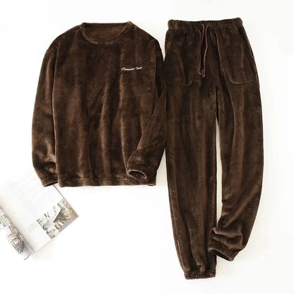 Soft Fleece 2-Piece Pajama Set for Men