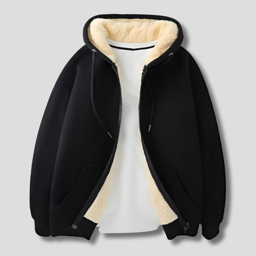 Cozy Men's Thermal Fleece Hooded Jacket