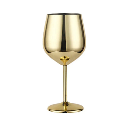 Luxurious Stainless Steel Polished Wine Glass