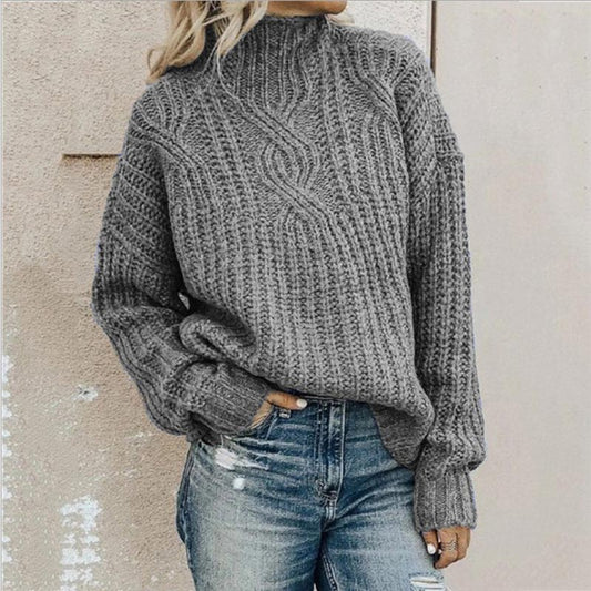 Cozy Women's Cable Knit Winter Sweater - OutfitLondon