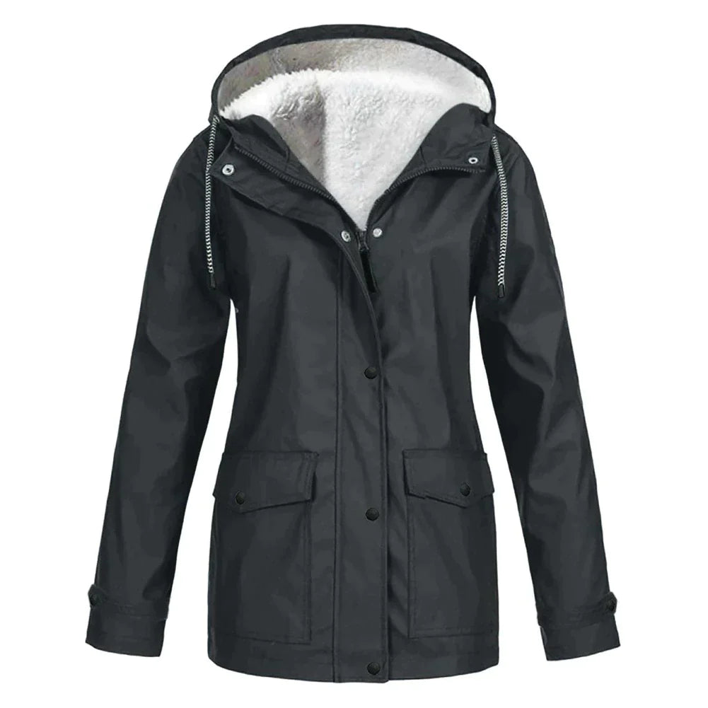 Warm Insulated Ladies Waterproof Jacket Coat - OutfitLondon