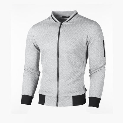 Men's Padded Quilted Zip Up Bomber Jacket