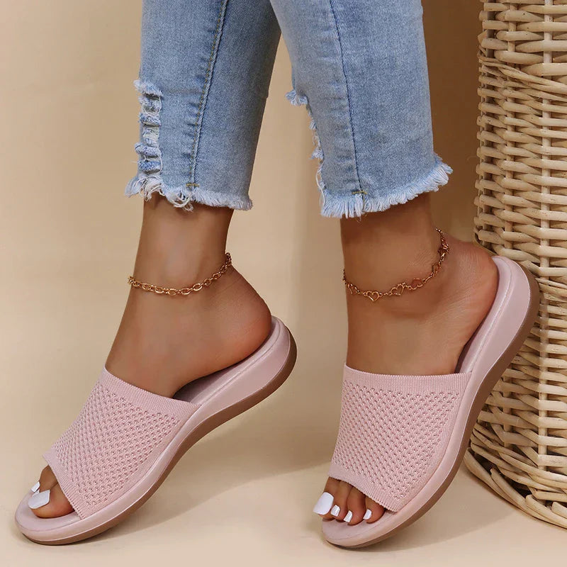 Soft Summer Flat Sandals - Casual Beach Shoes - OutfitLondon