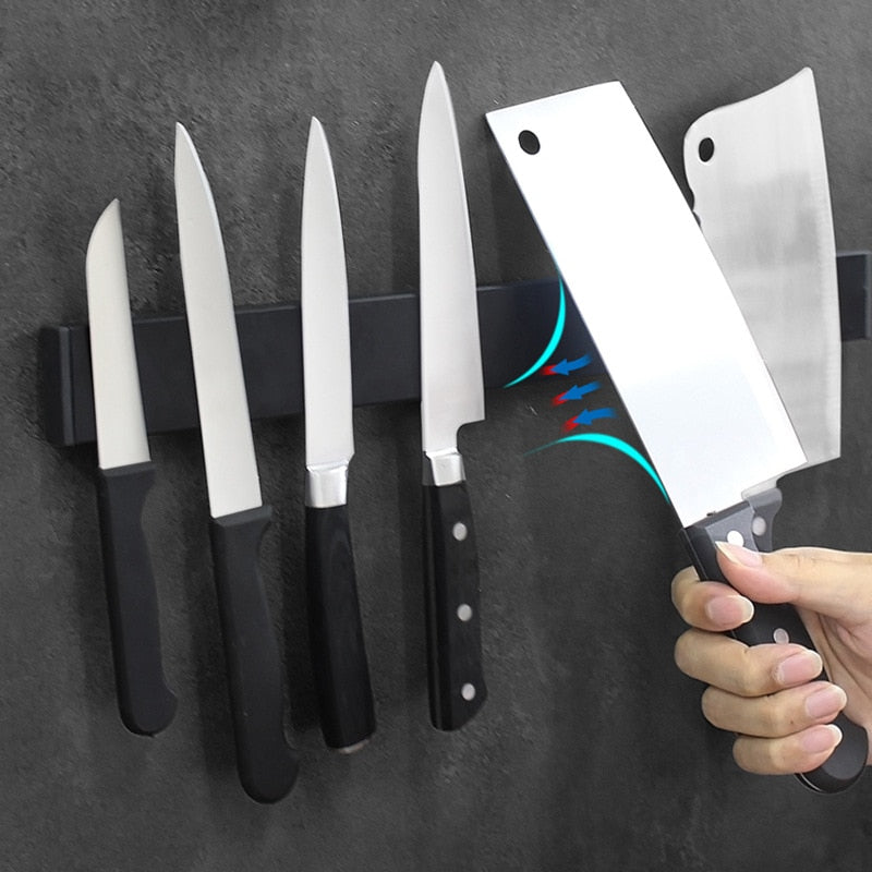 Powerful Magnet Kitchen Knife Strip Holder Stainless Steel
