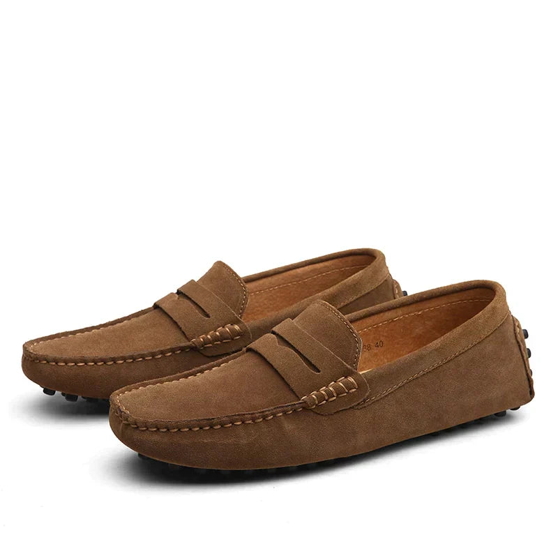 Classic Comfortable Leather Loafers - OutfitLondon