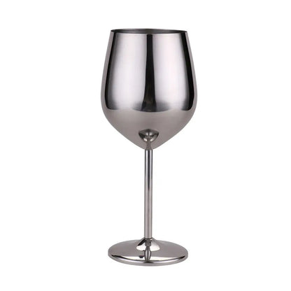 Luxurious Stainless Steel Polished Wine Glass