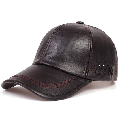 High Quality Genuine Leather Baseball Cap