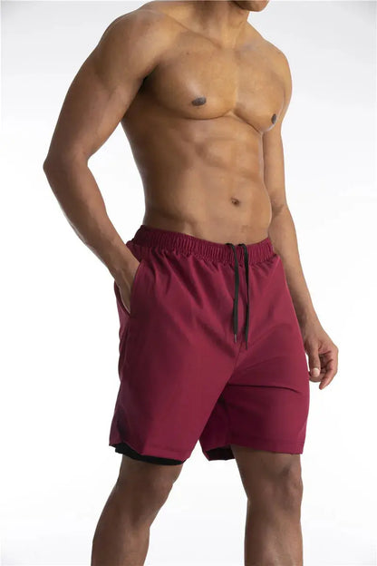 Moisture Wicking Athletic Shorts with Phone Pocket