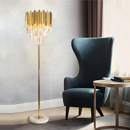 Stylish Glass Table and Floor Lamp