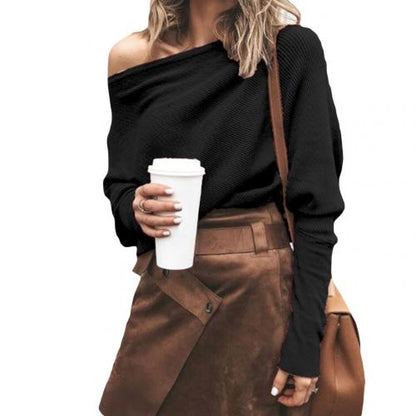 Chic Cold Shoulder Knit Sweater
