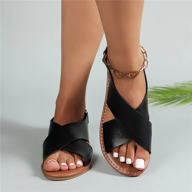Stylish High Heel Ankle Sandals - Summer Wedge Shoes