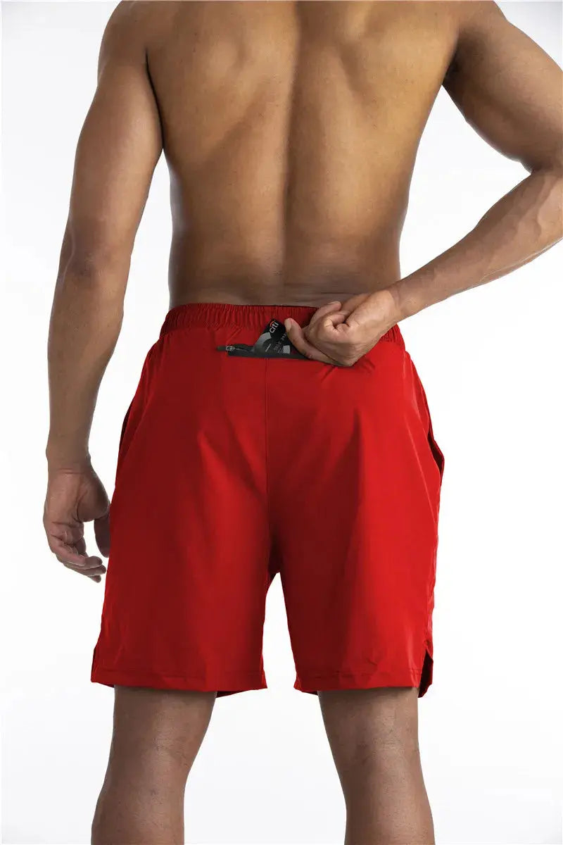 Moisture Wicking Athletic Shorts with Phone Pocket