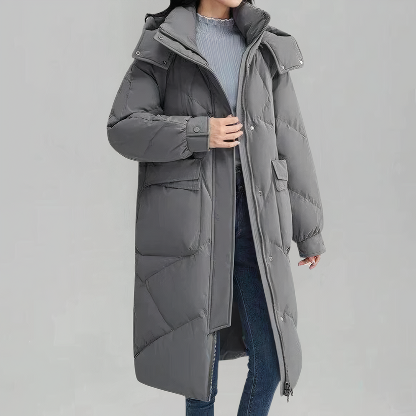 Warm Long Down Filled Parka Coat