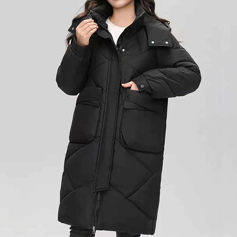 Warm Long Down Filled Parka Coat
