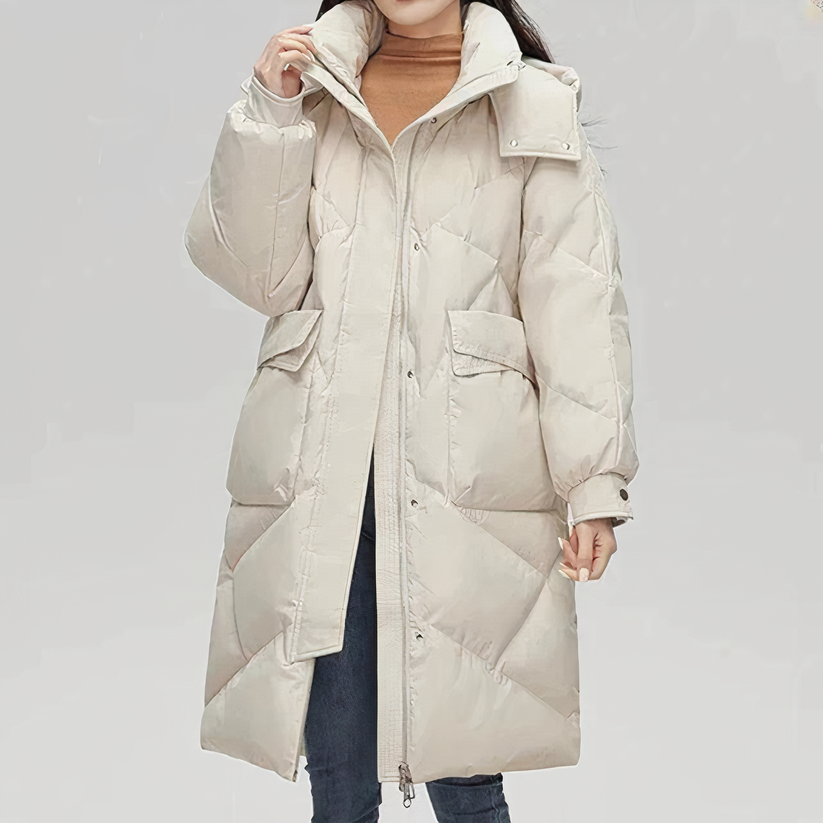 Warm Long Down Filled Parka Coat - OutfitLondon