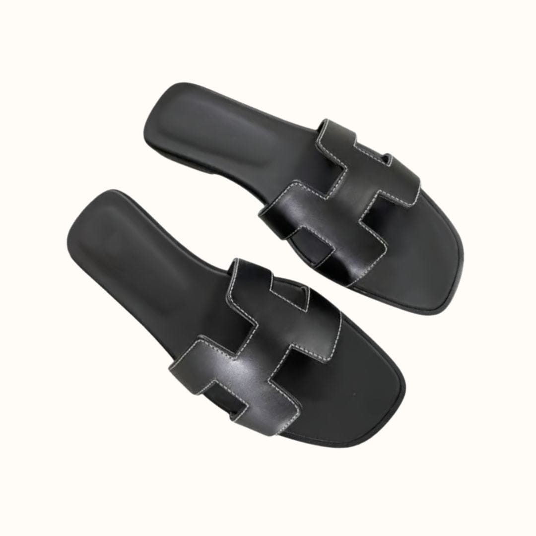 Premium Synthetic Leather Slide Sandals