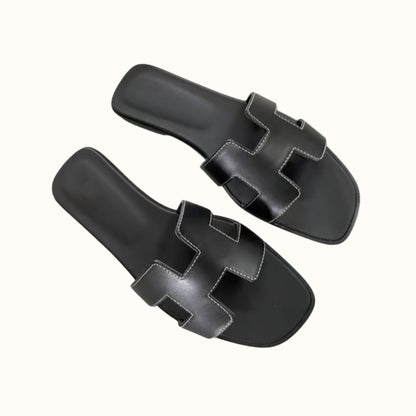 Premium Synthetic Leather Slide Sandals