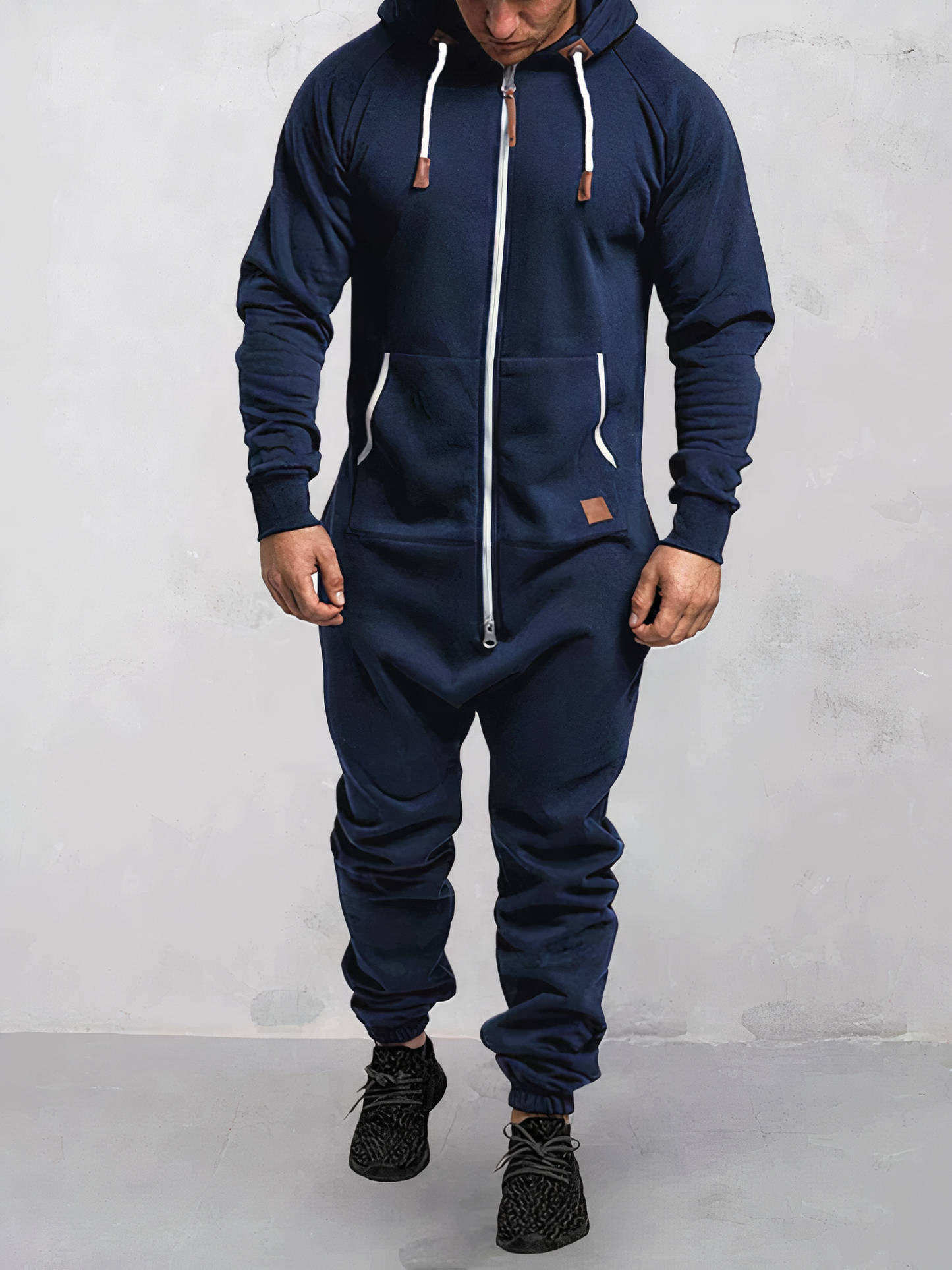 Men's Sporty Hooded Jumpsuit Active Outdoor Gear - OutfitLondon