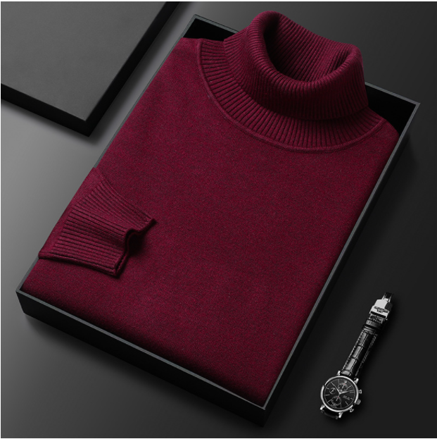 Men's Cashmere Cotton Turtleneck Sweater