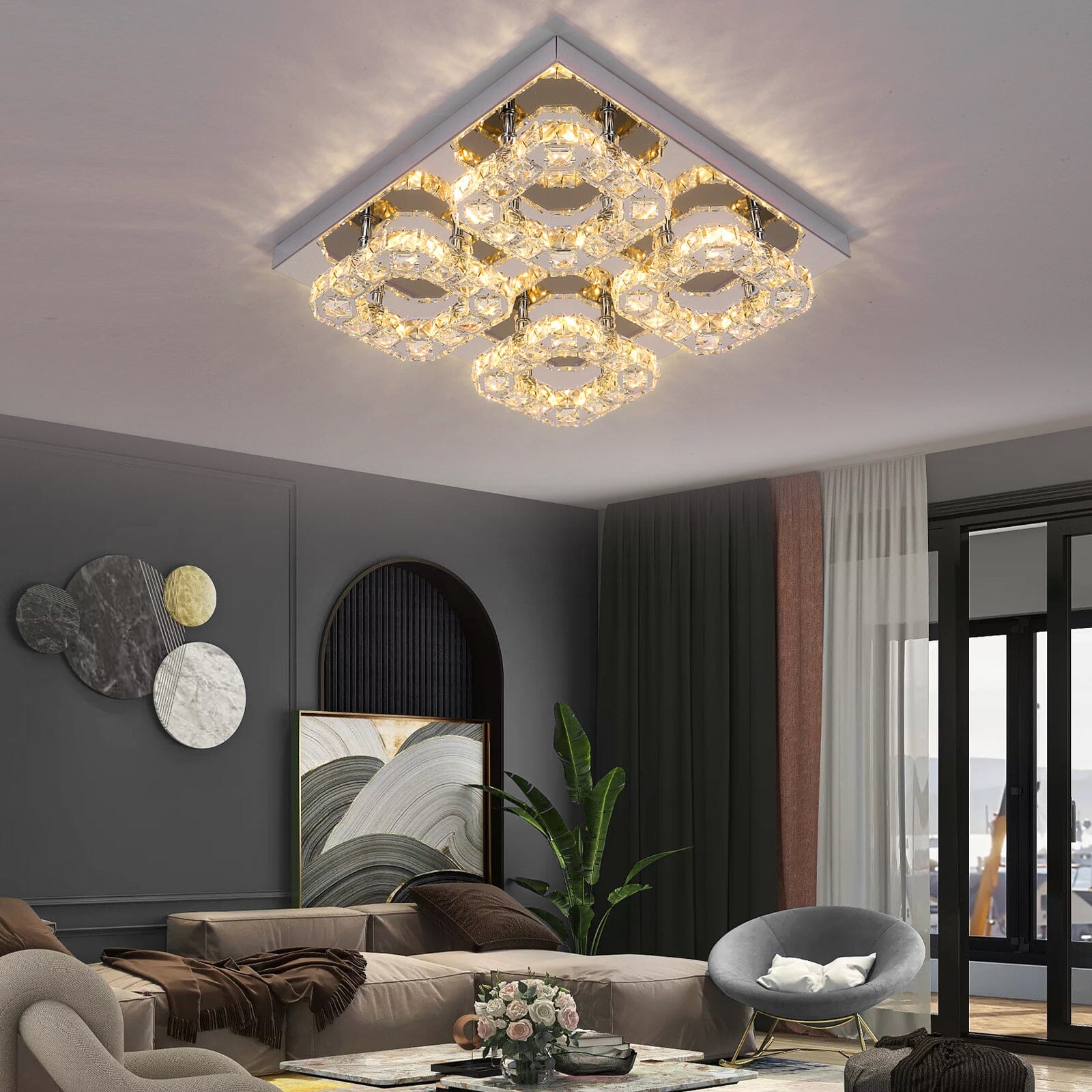 Luxurious 4 Light Crystal Ceiling Chandelier - OutfitLondon