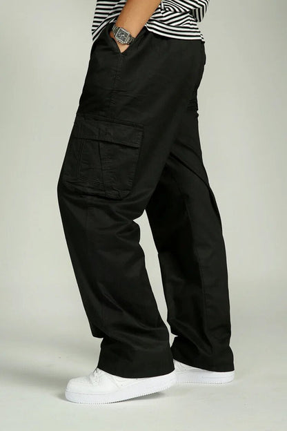 Comfortable Mens Black Casual Work Pants - OutfitLondon