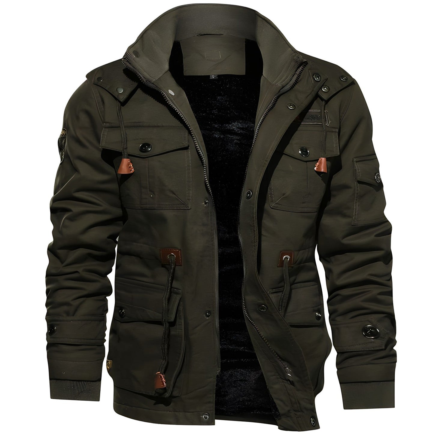 Warm Insulated Faux Fur Parka Coat