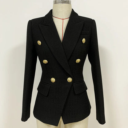 Timeless Dark Blue Office Coat for Ladies