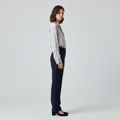 Classic Fit Women's Long Sleeve Button Front Top
