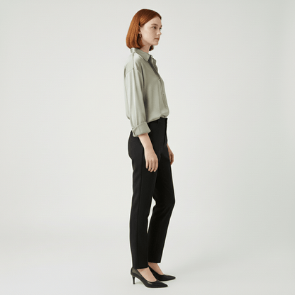 Classic Fit Women's Long Sleeve Button Front Top