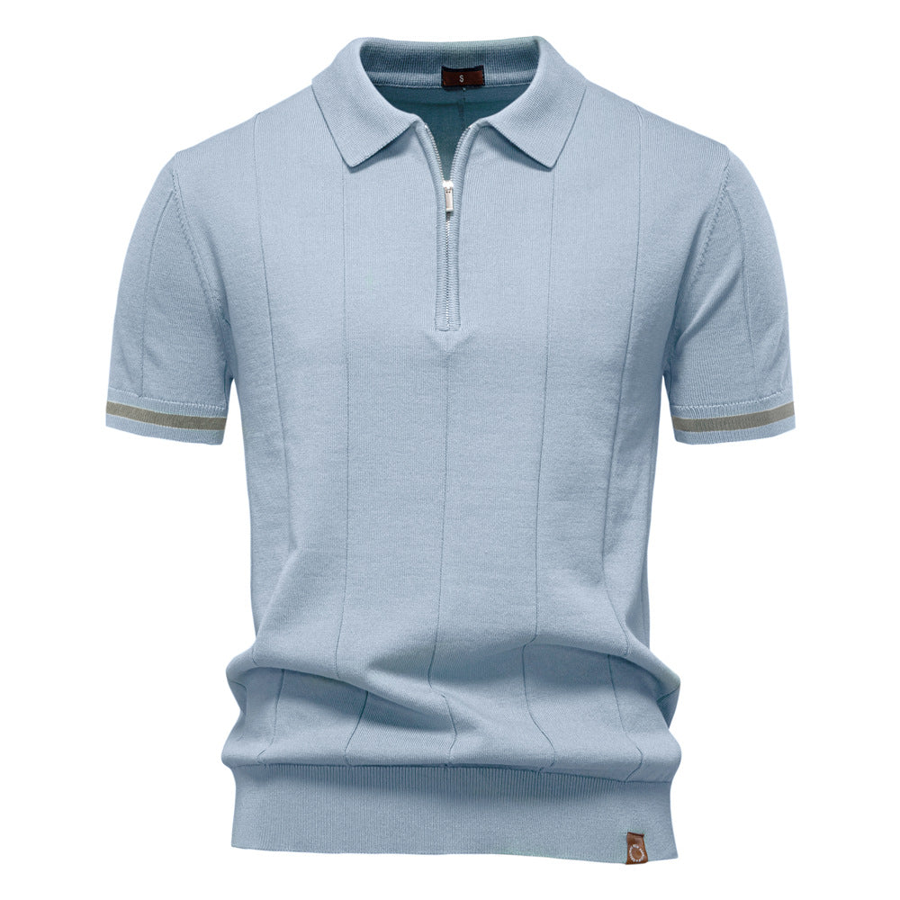 Slim Fit Polo Shirt - Breathable Quick Zip Design