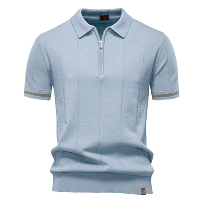 Slim Fit Polo Shirt - Breathable Quick Zip Design