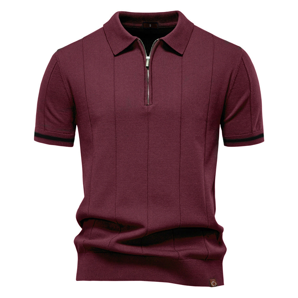 Slim Fit Polo Shirt - Breathable Quick Zip Design