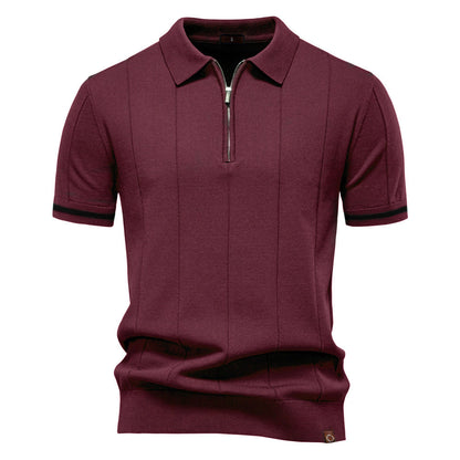 Slim Fit Polo Shirt - Breathable Quick Zip Design