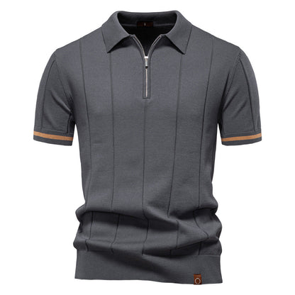 Slim Fit Polo Shirt - Breathable Quick Zip Design
