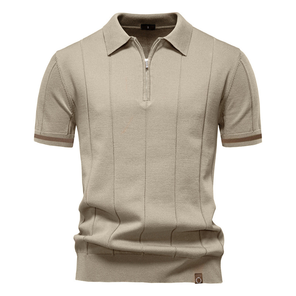 Slim Fit Polo Shirt - Breathable Quick Zip Design