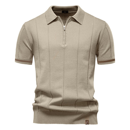 Slim Fit Polo Shirt - Breathable Quick Zip Design