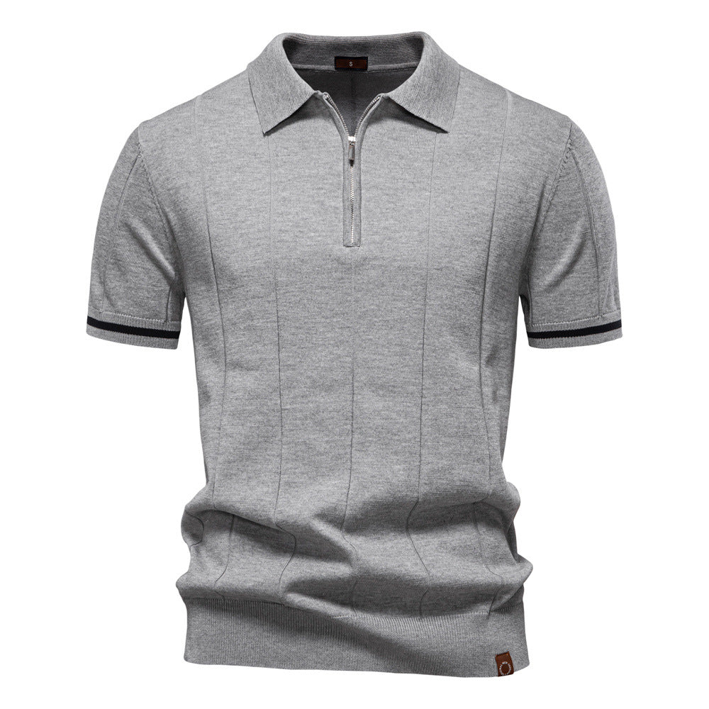 Slim Fit Polo Shirt - Breathable Quick Zip Design