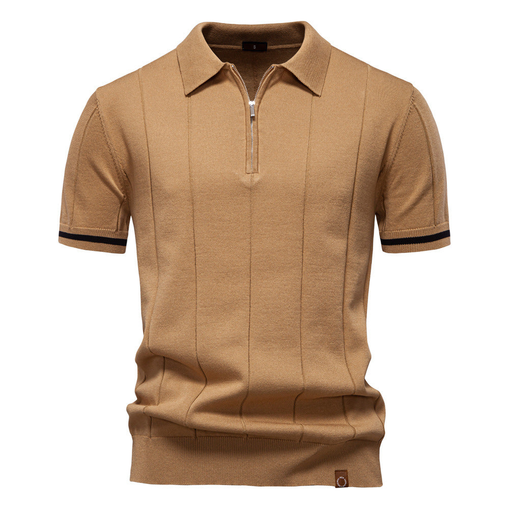 Slim Fit Polo Shirt - Breathable Quick Zip Design