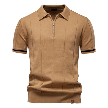 Slim Fit Polo Shirt - Breathable Quick Zip Design