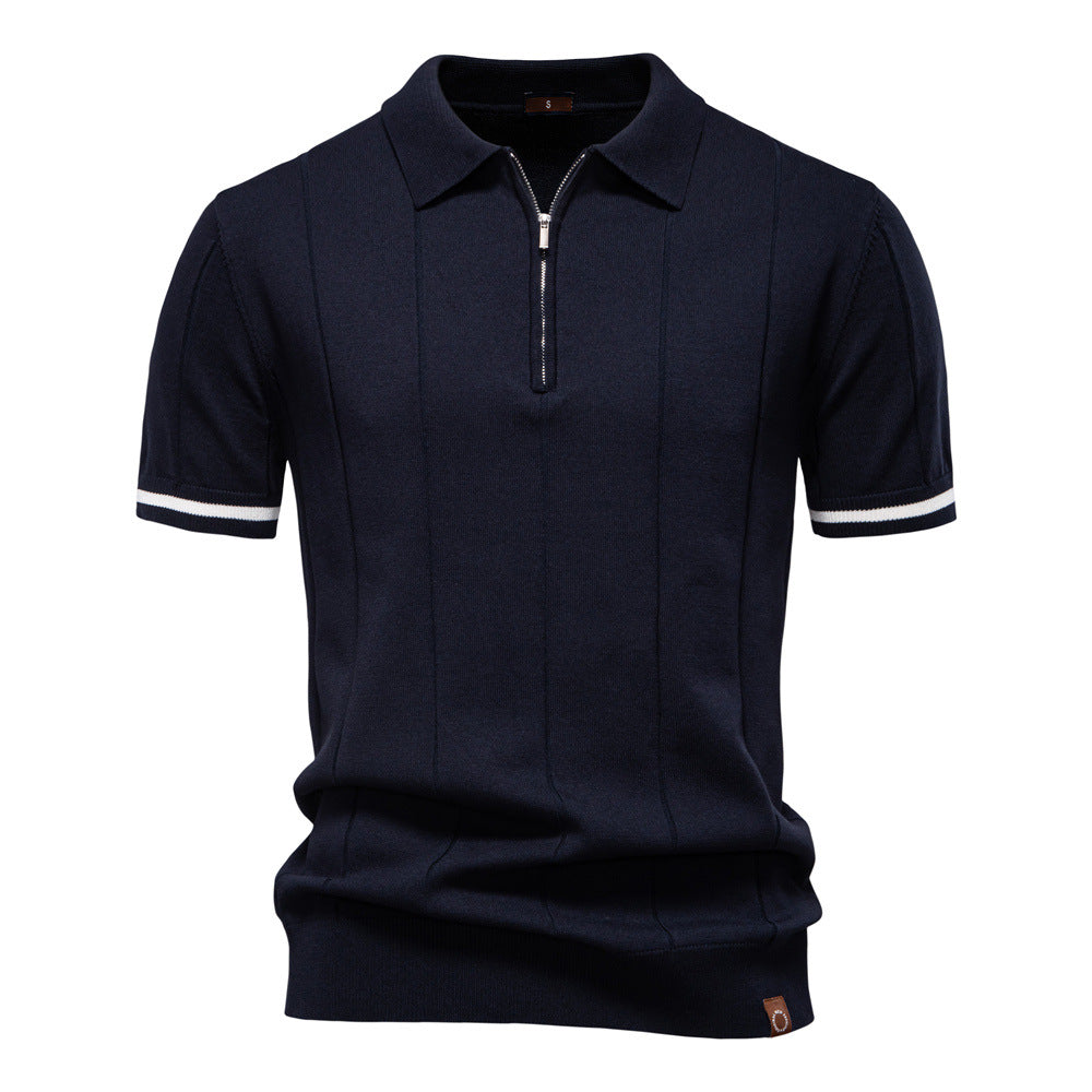 Slim Fit Polo Shirt - Breathable Quick Zip Design