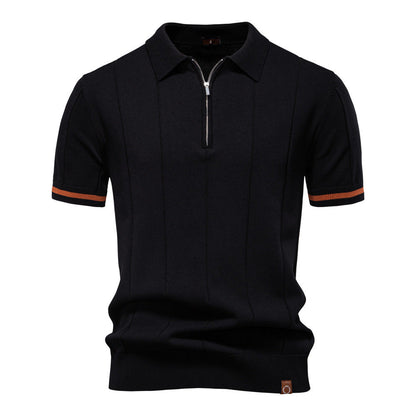 Slim Fit Polo Shirt - Breathable Quick Zip Design