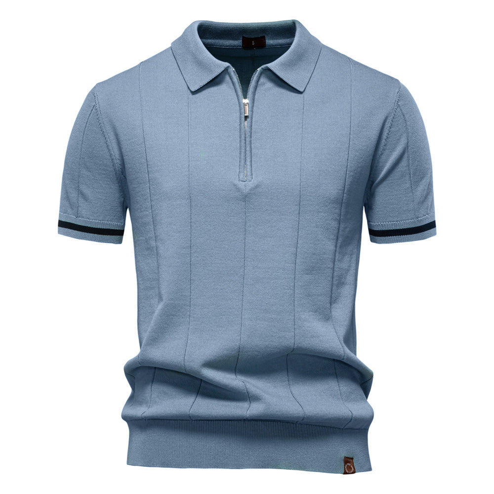 Slim Fit Polo Shirt - Breathable Quick Zip Design