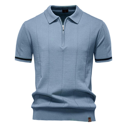 Slim Fit Polo Shirt - Breathable Quick Zip Design