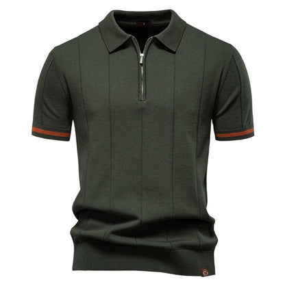 Slim Fit Polo Shirt - Breathable Quick Zip Design