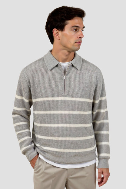 Soft Striped Crew Neck Sweater